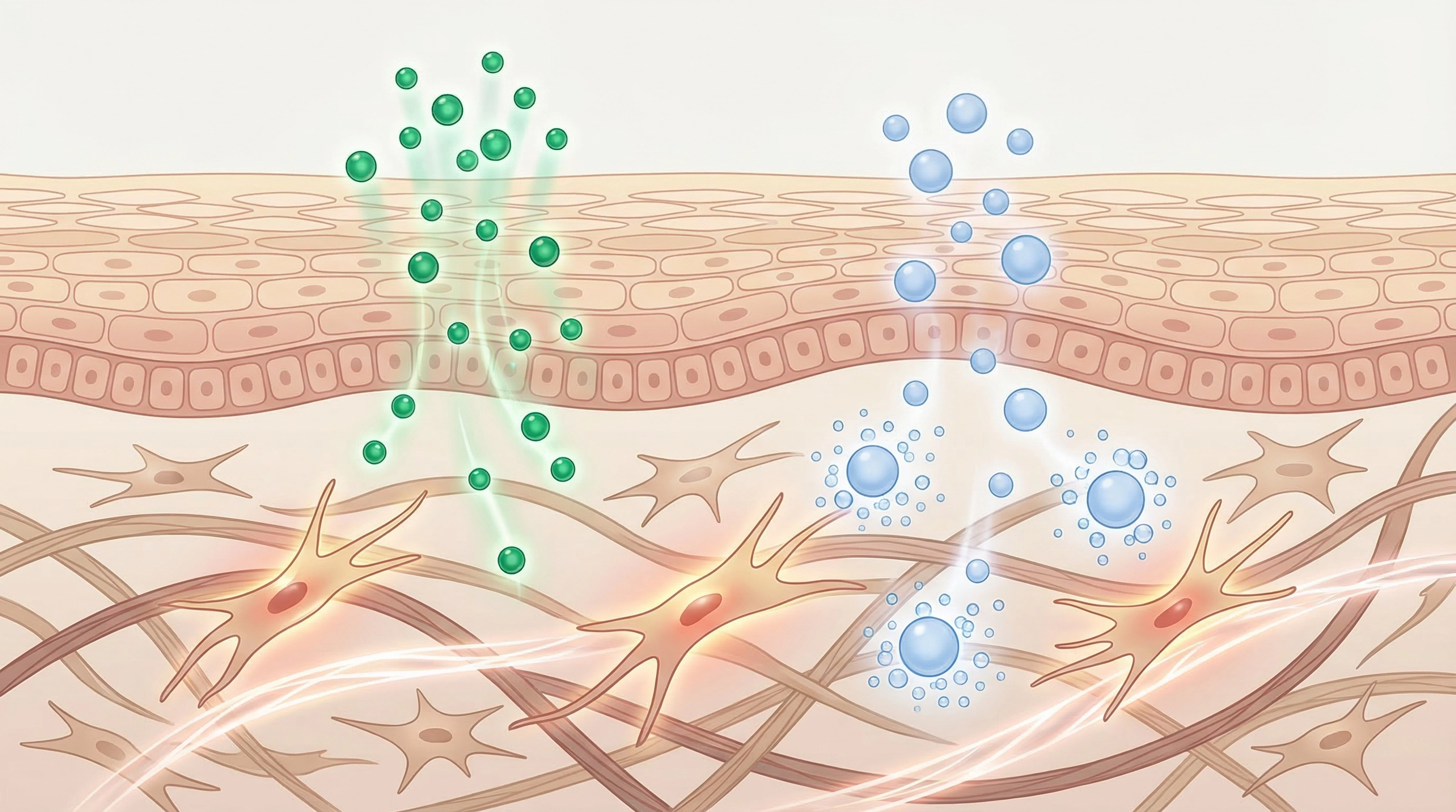 Hautquerschnitt: Hyaluronsäure und Aloe-Acemannan pflegen die Haut